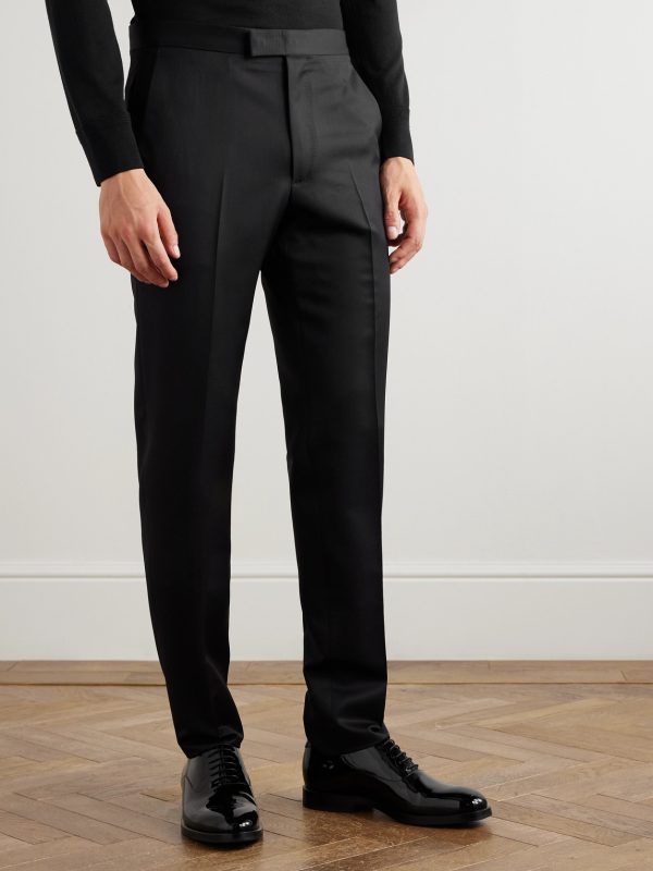 Slim-Fit Satin-Trimmed Wool and Mohair-Blend Twill Tuxedo - FR Slim-Fit Satin-Trimmed Wool and Mohair-Blend Twill Tuxedo - FR