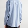 Spread-Collar Mulberry Silk Shirt - BK