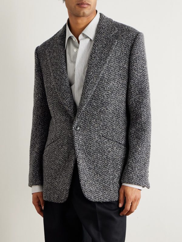 Wool and Cashmere-Blend Suit Jacket - FR Wool and Cashmere-Blend Suit Jacket - FR