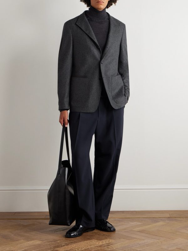 Il Conte Leather-Trimmed Oasi Cashmere Overshirt - OU Il Conte Leather-Trimmed Oasi Cashmere Overshirt - OU