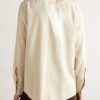 Spread-Collar Mulberry Silk Shirt - BK