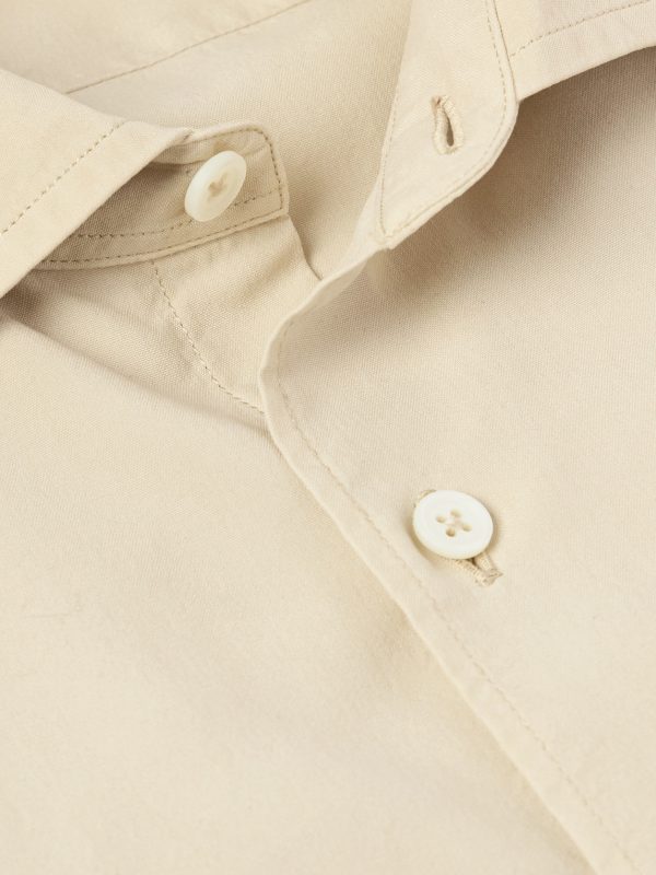 Spread-Collar Mulberry Silk Shirt - CU