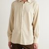 Spread-Collar Mulberry Silk Shirt - FR