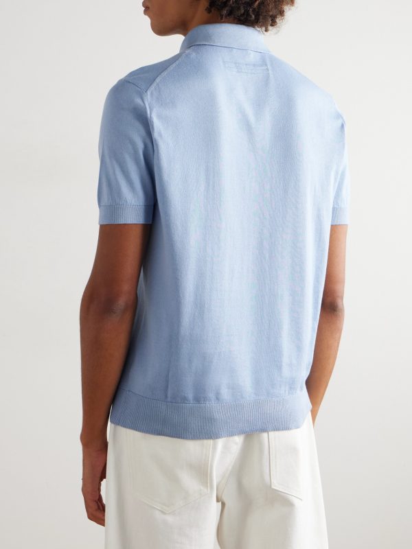 Slim-Fit Cotton Polo Shirt - BK Slim-Fit Cotton Polo Shirt - BK