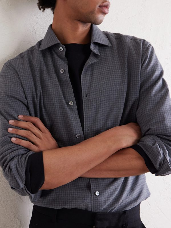 Checked Cashco-Twill Shirt - CU Checked Cashco-Twill Shirt - CU