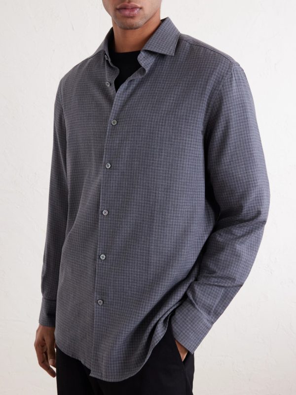 Checked Cashco-Twill Shirt - FR Checked Cashco-Twill Shirt - FR