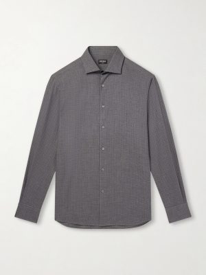 Checked Cashco-Twill Shirt Checked Cashco-Twill Shirt