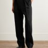 Straight-Leg Pleated Wool Trousers - FR Straight-Leg Pleated Wool Trousers - FR