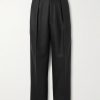 Straight-Leg Pleated Wool Trousers Straight-Leg Pleated Wool Trousers