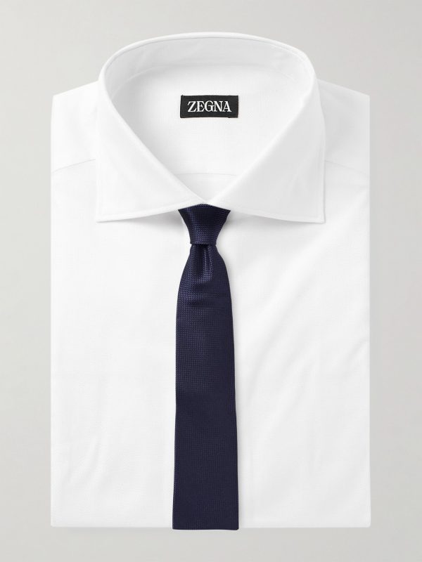 Cutaway-Collar Cotton-Piqué Shirt - E1 Cutaway-Collar Cotton-Piqué Shirt - E1
