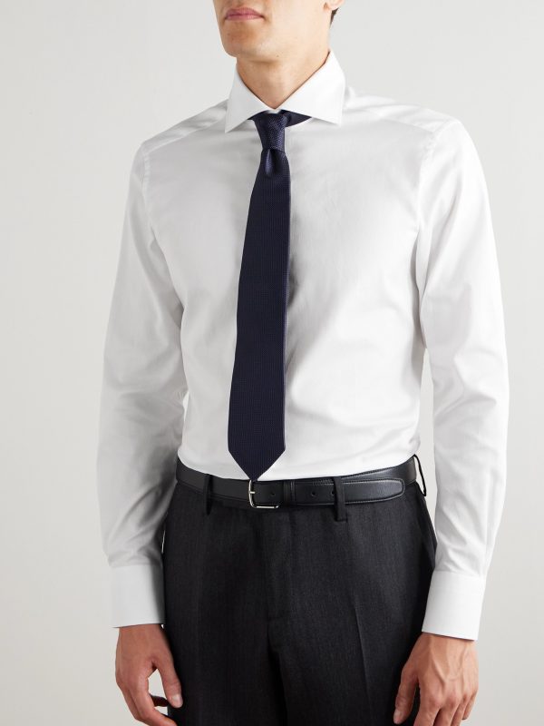Cutaway-Collar Cotton-Piqué Shirt - FR Cutaway-Collar Cotton-Piqué Shirt - FR