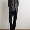 Leather-Trimmed Oasi Cashmere Half-Zip Sweater - OU Leather-Trimmed Oasi Cashmere Half-Zip Sweater - OU