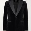 Satin-Trimmed Cotton-Velvet Tuxedo Jacket