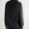 Padded Suede-Trimmed Oasi Cashmere Coat - BK Padded Suede-Trimmed Oasi Cashmere Coat - BK