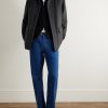 Padded Suede-Trimmed Oasi Cashmere Coat - OU Padded Suede-Trimmed Oasi Cashmere Coat - OU