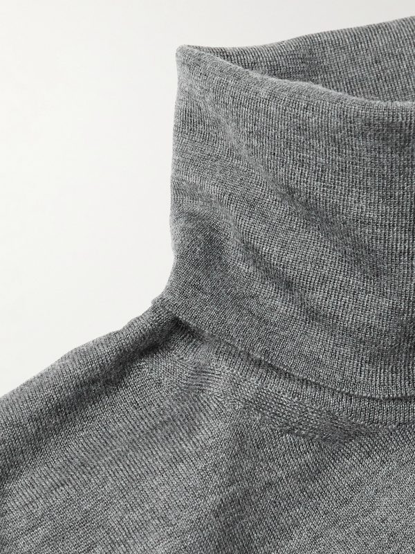 Cashmere and Silk-Blend Rollneck Sweater - CU Cashmere and Silk-Blend Rollneck Sweater - CU