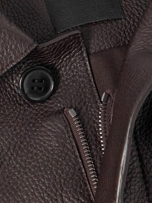 Padded Full-Grain Leather Field Jacket - CU Padded Full-Grain Leather Field Jacket - CU