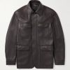 Padded Full-Grain Leather Field Jacket Padded Full-Grain Leather Field Jacket