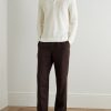 Crocheted-Knit Cotton Polo Shirt - OU