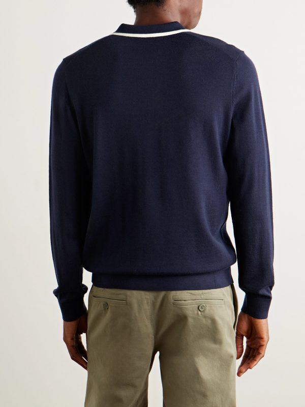 Merino Wool Polo Shirt - BK Merino Wool Polo Shirt - BK