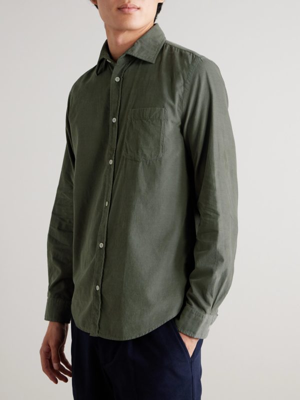 Garment-Dyed Cotton-Corduroy Shirt - FR