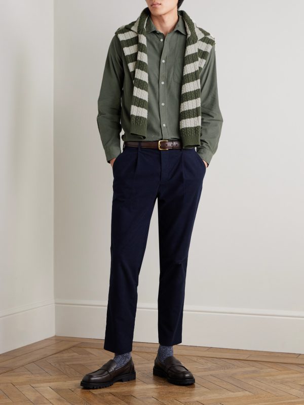 Garment-Dyed Cotton-Corduroy Shirt - OU