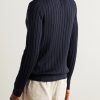 Slim-Fit Ribbed Merino Wool Sweater - BK