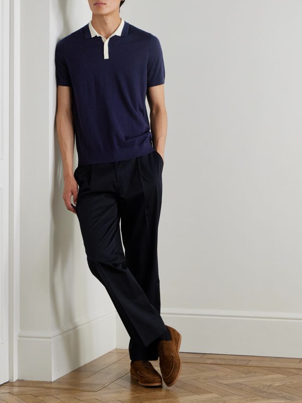 Slim-Fit Merino Wool Polo Shirt - OU Slim-Fit Merino Wool Polo Shirt - OU