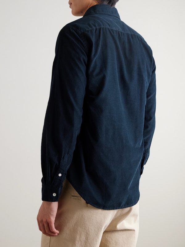 Garment-Dyed Cotton-Corduroy Shirt - BK