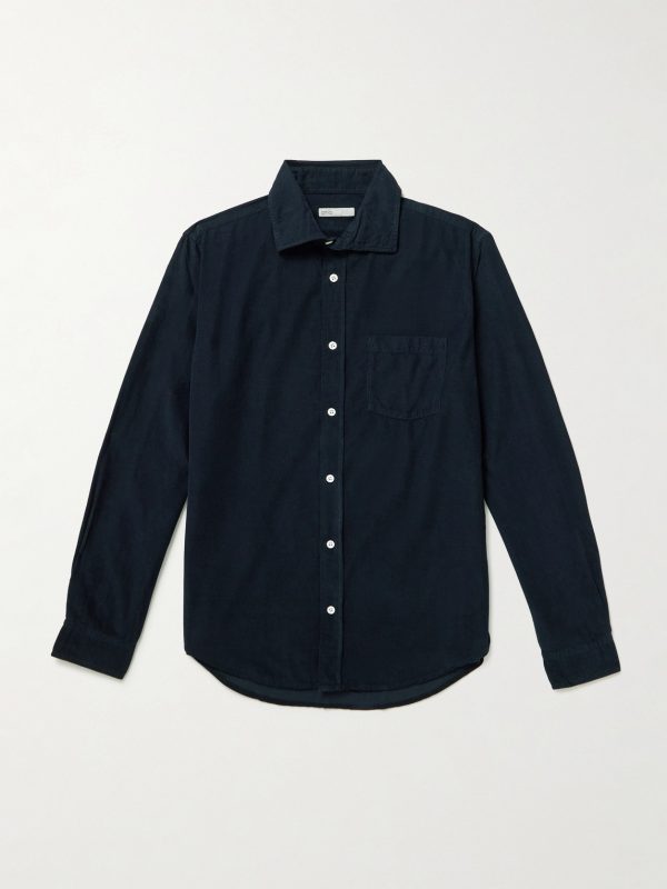 Garment-Dyed Cotton-Corduroy Shirt