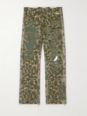 Venura Straight-Leg Patchwork Camouflage-Print Cotton-Canvas Trousers Venura Straight-Leg Patchwork Camouflage-Print Cotton-Canvas Trousers
