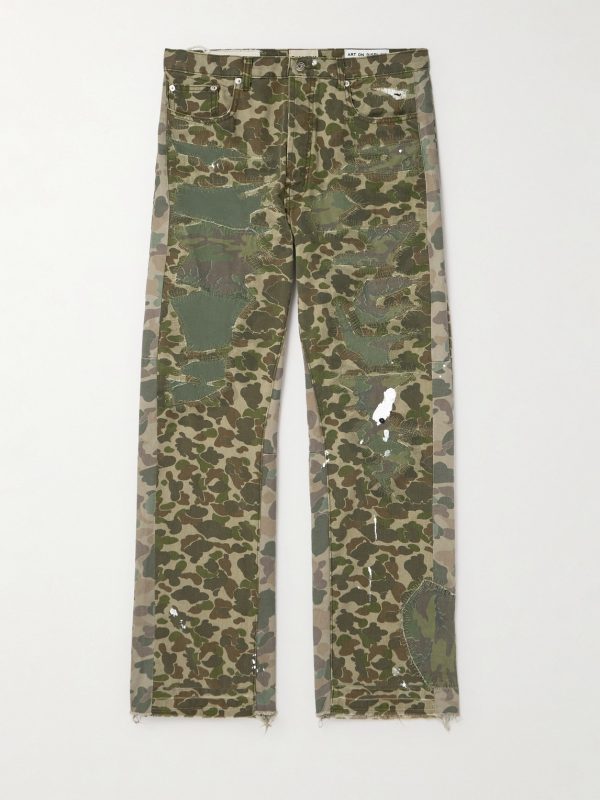 Venura Straight-Leg Patchwork Camouflage-Print Cotton-Canvas Trousers Venura Straight-Leg Patchwork Camouflage-Print Cotton-Canvas Trousers