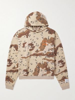 Camouflage-Print Cotton-Jersey Hoodie