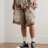 Kenzi Chocolate Chip Appliquéd Distressed Camouflage-Print Cotton-Ripstop Shorts - FR Kenzi Chocolate Chip Appliquéd Distressed Camouflage-Print Cotton-Ripstop Shorts - FR
