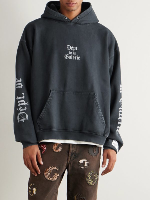 Logo-Print Cotton-Jersey Hoodie - FR Logo-Print Cotton-Jersey Hoodie - FR