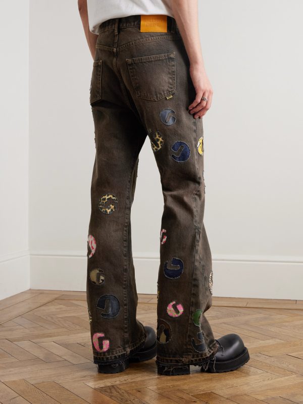 G-Time Flared Logo-Appliquéd Jeans - BK G-Time Flared Logo-Appliquéd Jeans - BK