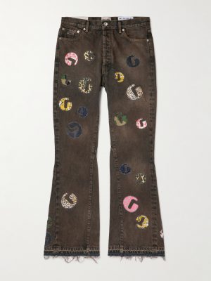 G-Time Flared Logo-Appliquéd Jeans G-Time Flared Logo-Appliquéd Jeans