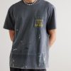 Logo-Print Paint-Splattered Cotton-Jersey T-Shirt - FR