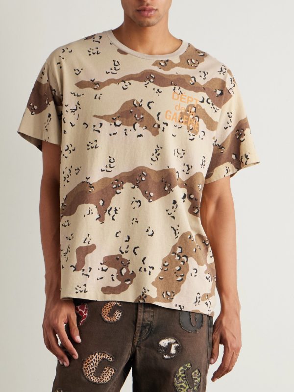 Logo-Print Camouflage-Print Cotton-Jersey T-Shirt - FR Logo-Print Camouflage-Print Cotton-Jersey T-Shirt - FR