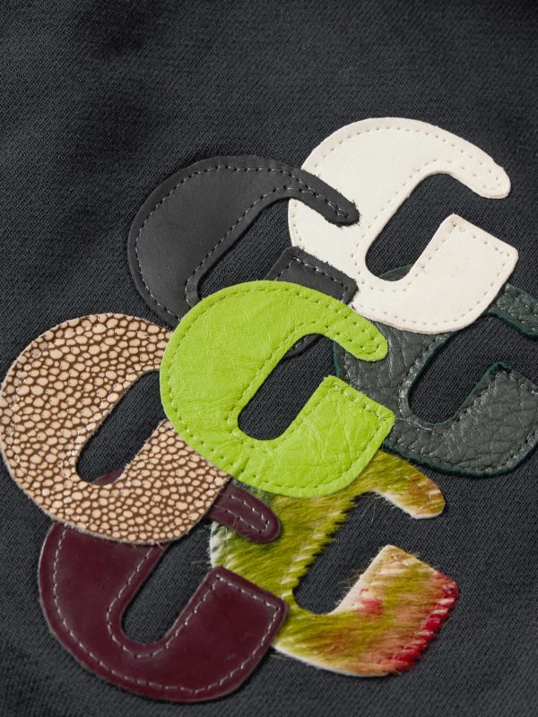 Paint-Splattered Embellished Cotton-Jersey Hoodie - CU