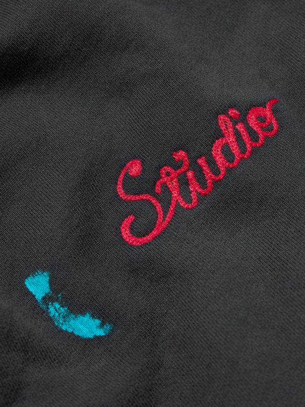 Paint-Splattered Embellished Cotton-Jersey Hoodie - E2