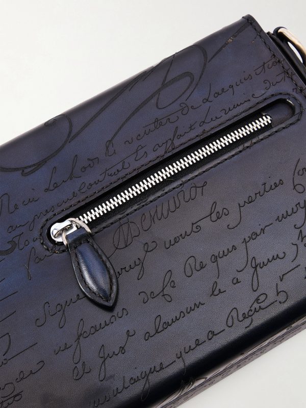 Jour de Poche Scritto Venezia Leather Messenger Bag - CU Jour de Poche Scritto Venezia Leather Messenger Bag - CU