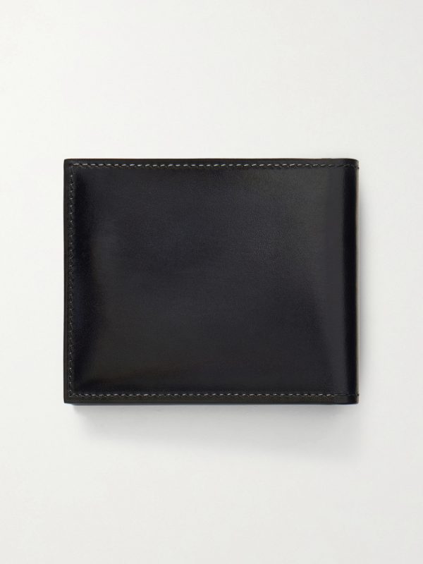 Makore Slim Scritto Venezia Leather Billfold Wallet - BK