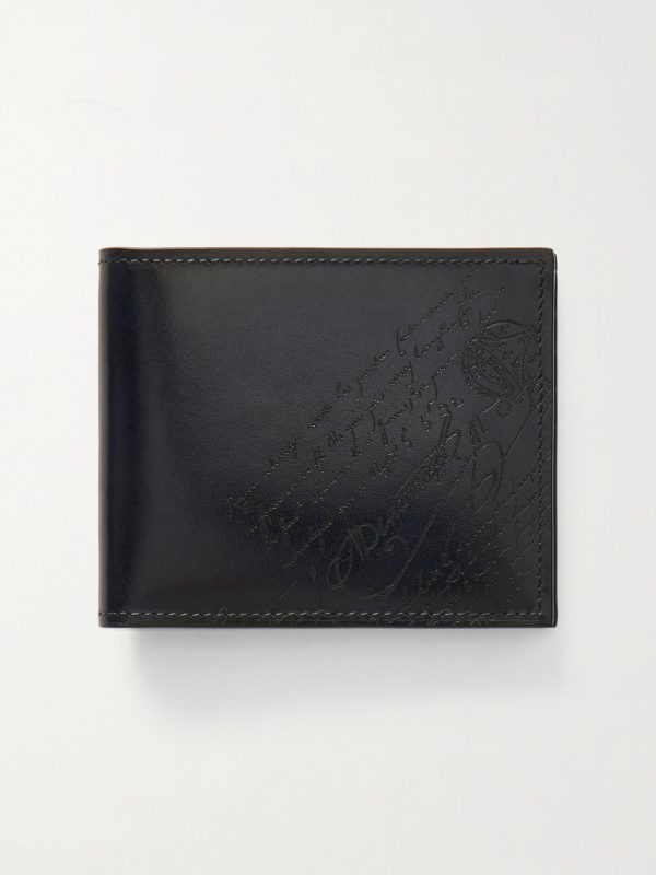 Makore Slim Scritto Venezia Leather Billfold Wallet