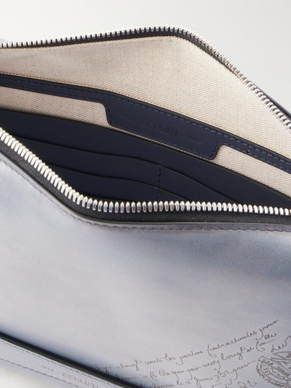 Rosewood Neo Scritto Venezia Leather Pouch - E1 Rosewood Neo Scritto Venezia Leather Pouch - E1