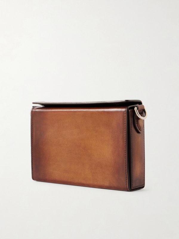 Jour de Poche Venezia Leather Messenger Bag - BK