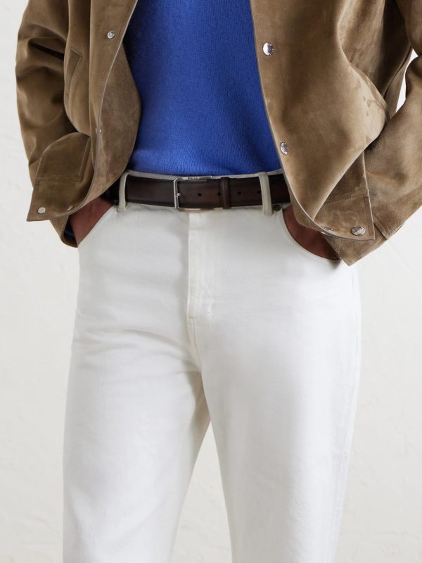 3cm Full-Grain Venezia Softy Leather Belt - OU