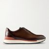 Fast Track Full-Grain Venezia Softy Leather Sneakers