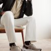 Shadow Leather-Trimmed Stretch-Knit Sneakers - OU