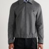Incotex Montedoro Brushed Wool-Blend Bomber Jacket - FR